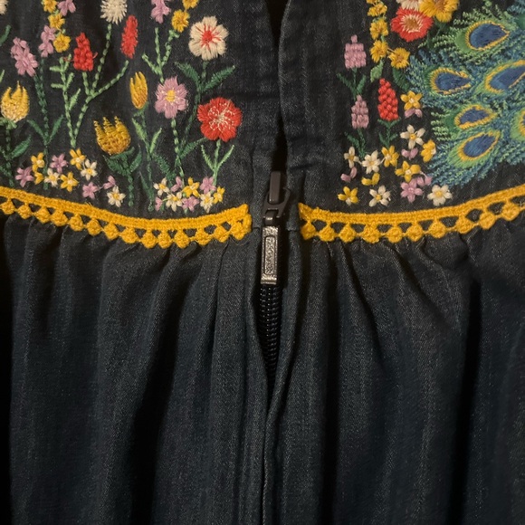 Embroidered Blue Dress - Picture 4 of 7